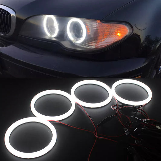 Cotton LED Angel Eyes Halo Ring For BMW E46 2D Coupe Facelift